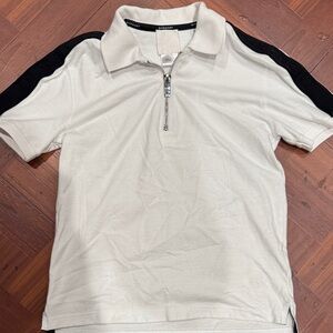 Givenchy White Polo with Black Stripes